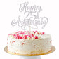 Arokippry Silver Glitter Happy 25Th Anniversary Cake Topper - Company Anniversary Party /25Th Birthday Party Decorations