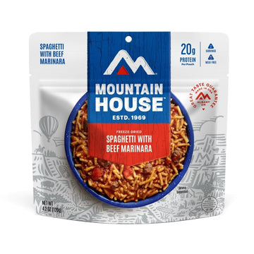 Mountain House Classic Spaghetti With Meat Sauce | Freeze Dried Backpacking & Camping Food |2 Servings