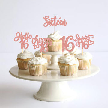Keaziu 25 Pack Holy Shit You Are 16Th Cupcake Toppers Sweet Sixteen 16 Happy 16 Cupcake Picks For 16Th Birthday Wedding Annivers
