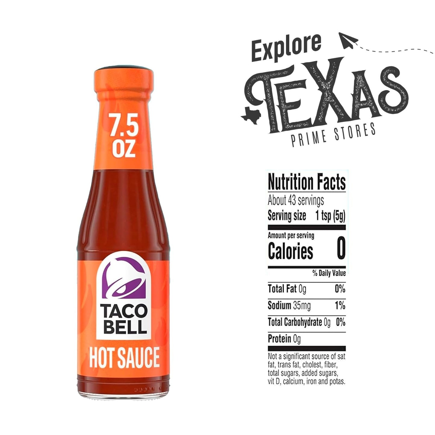 Taco Bell - Lavinia Essential Bundle: 4-Pack of Hot Sauce, 7.5 oz Glass Bottle + 1 Utility Prop.