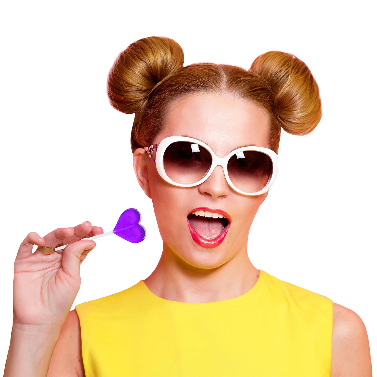 Fruidles Mini Heart Shaped Lollipops, G  Flavor, Individually Wrapped, 30 Lollipops, 5g Each