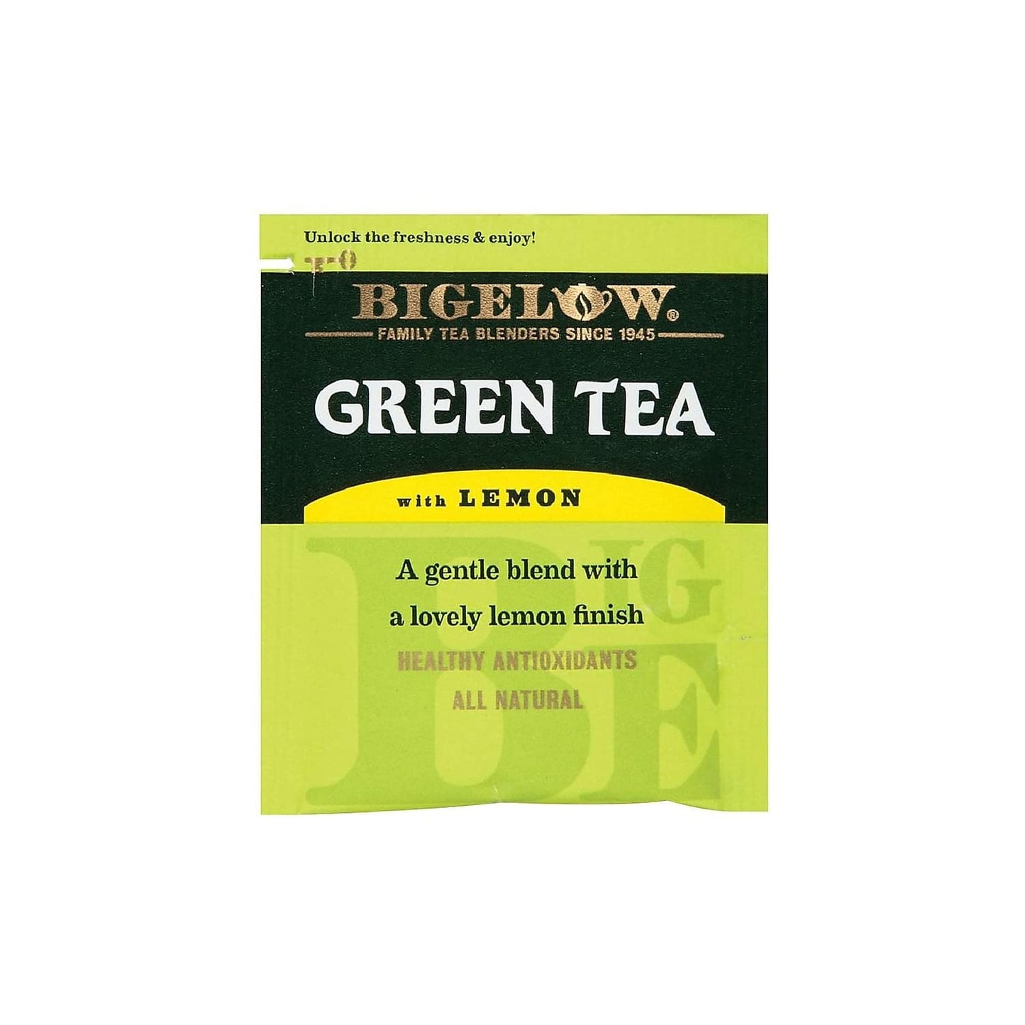 Bigelow Tea Green Tea with Lemon, 28 Count, 0.34 Lbs, Paper Packaging