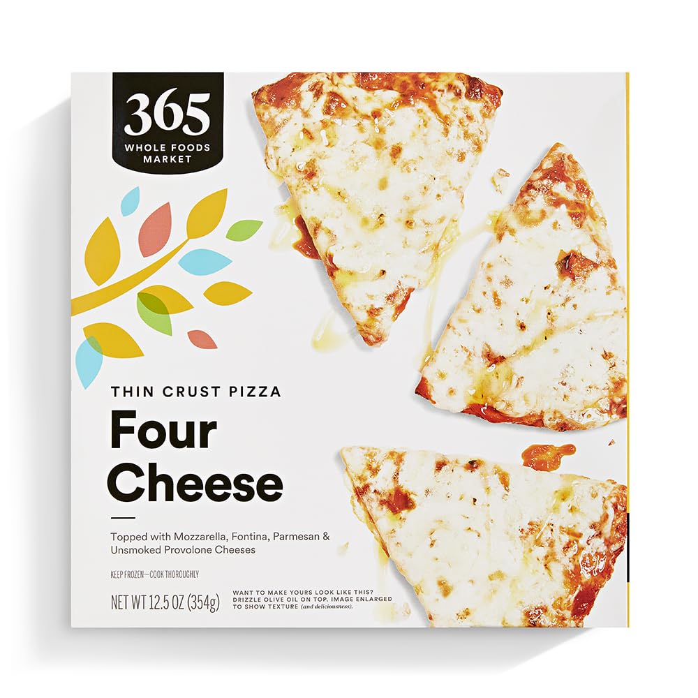 365 Everyday Value, Four Cheese Thin Crust Pizza, 12.5 oz, (Frozen)