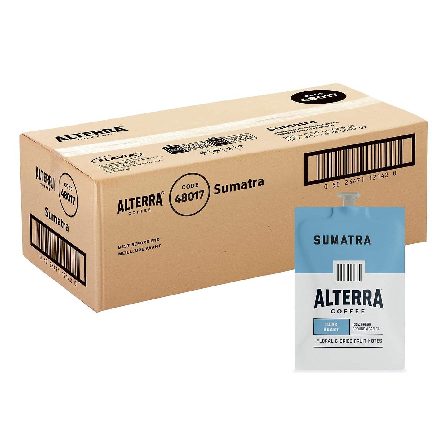 Flavia Alterra Sumatra Freshpacks, Dark Roast, 100 Count, Compatible with Flavia Brewers