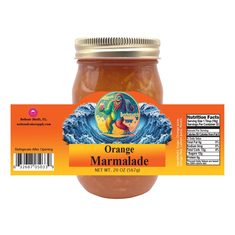 Beachsquatch Orange Marmalade Jam, 20 ounce jar