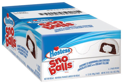 Hostess Snoballs, 3.5 Ounce (Pack of 6)