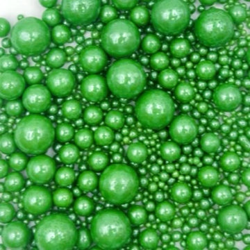 Gevog 1 Bottle Green Pearls Sprinkles Mixing Edible Cake Cupcake Sprinkles for Wedding Valentines Party Baking Cupcake Cookie Ic