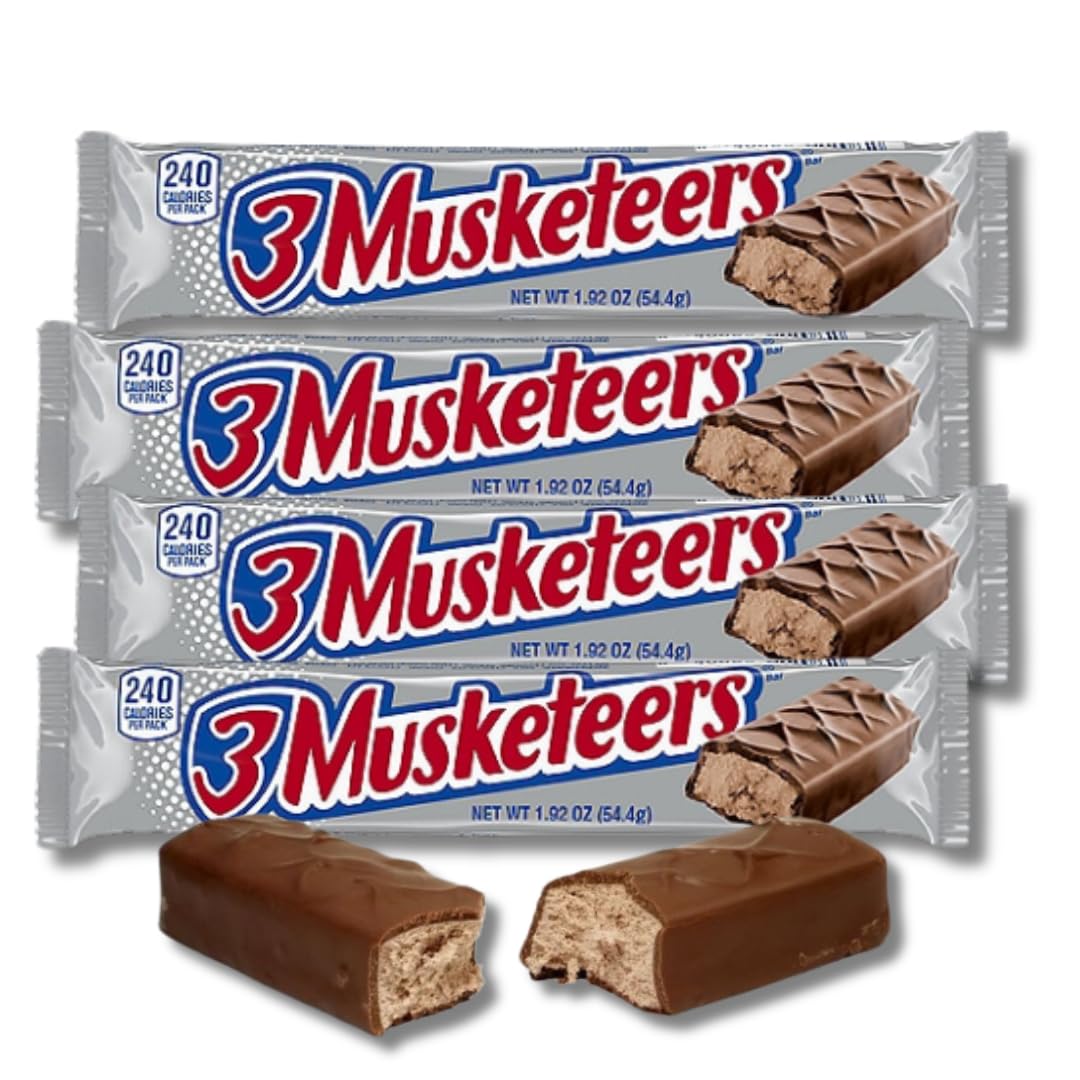 Classic Full Size Candy & Candy Bar Gift Packs By Lyza's Sweets & Treats (Pack of 4, 3 Musketeers)