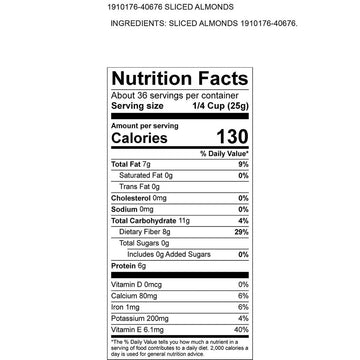 California Sliced Almonds, 2 Pounds