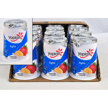 General Mills Yoplait Light Strawberry Banana Smoothie Yogurt, 6 Ounce, Pack of 12