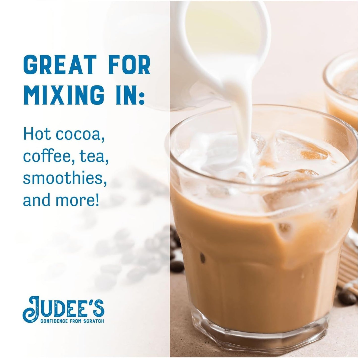 Judees Non-Fat Milk Powder - 100% Non-GMO, Keto-Friendly, rBST  -Free, Gluten-Free, 5 lb