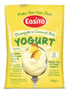 EasiYo Greek Style Pineapple Flavored Yogurt Base (1-pack, 7 Servings) with Live Cultures | Easy & Fresh Homemade Yogurt | Use w