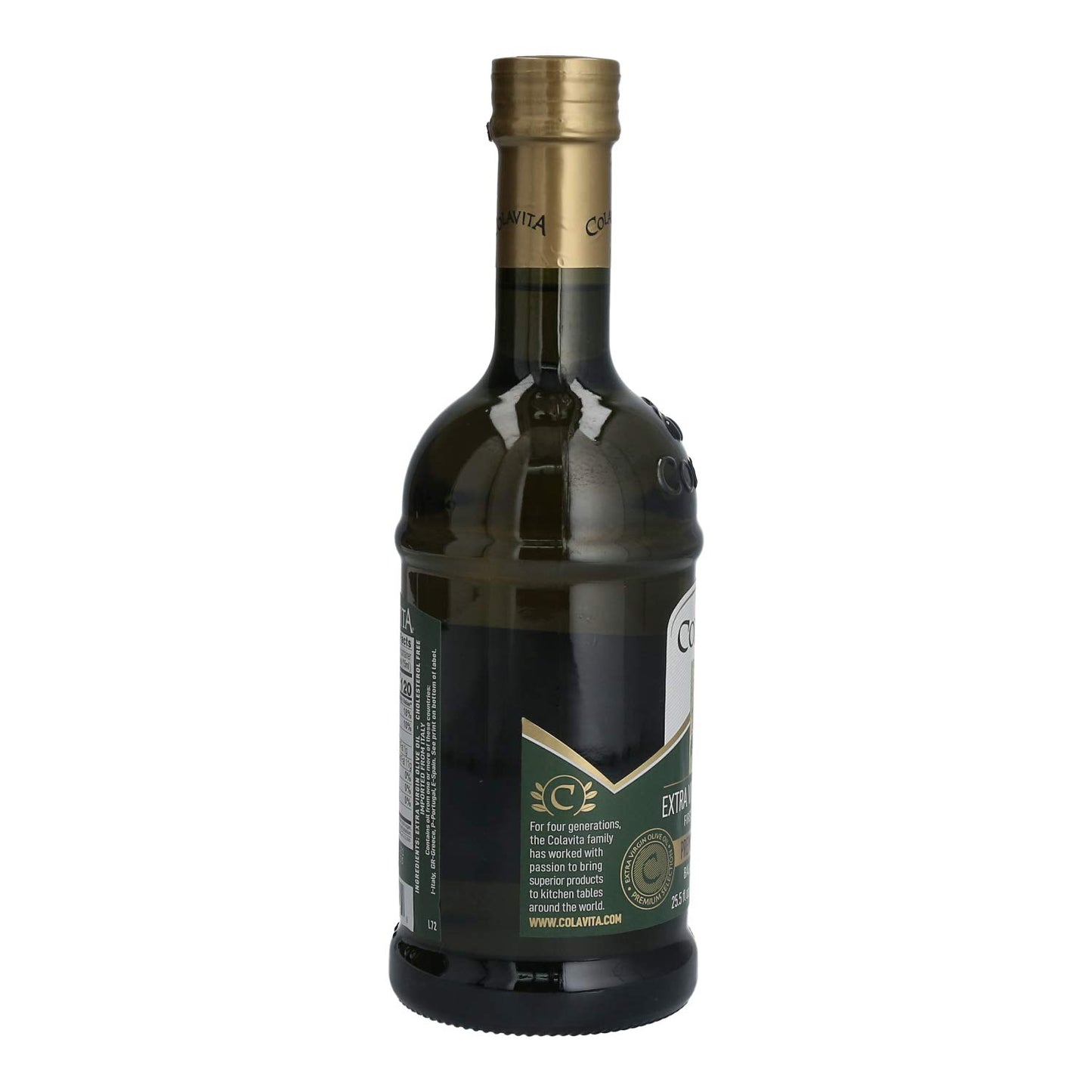 COLAVITA Extra Virgin Olive Oil, Premium S , 25.5 Fl Oz Glass Bottle, Model 00224452