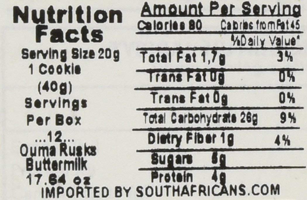 Ouma Buttermilk Rusks 500G (6 Pack)