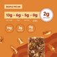 Perfect Keto Nola Bars, Gluten Free Low Carb Snack, 2g Net Carb, Maple Pecan, 8 Count