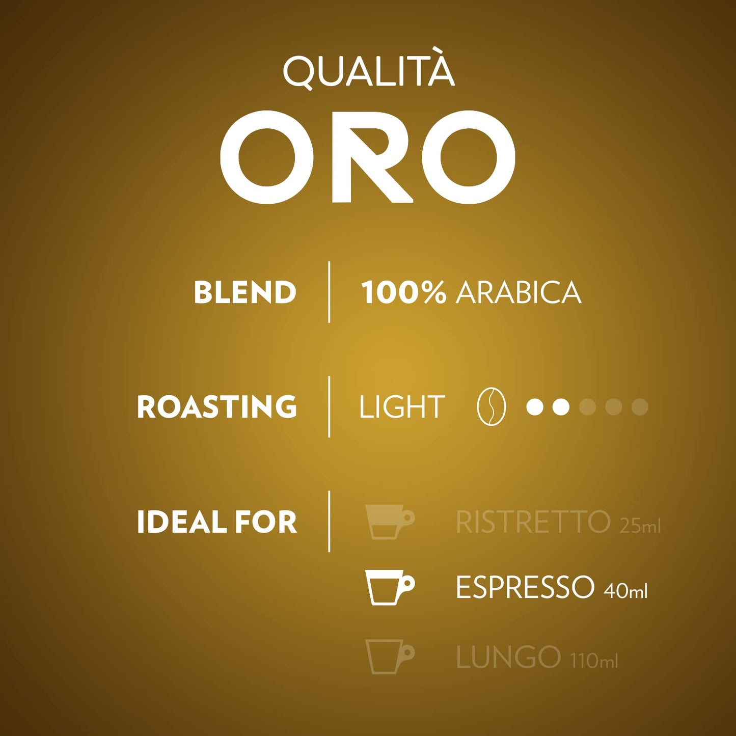 Lavazza Qualita Oro Nespresso compact pieces, 100% Arabica, Intensity 8, Light Roast, 100 Count (10 Packs of 10)
