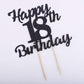 Lveud 18Th Birthday Cake Topper For Happy Birthday, 18 Black Flash 18Th Cake Topper,Happy Birthday Cake Topper Cake Ornament (18Th)