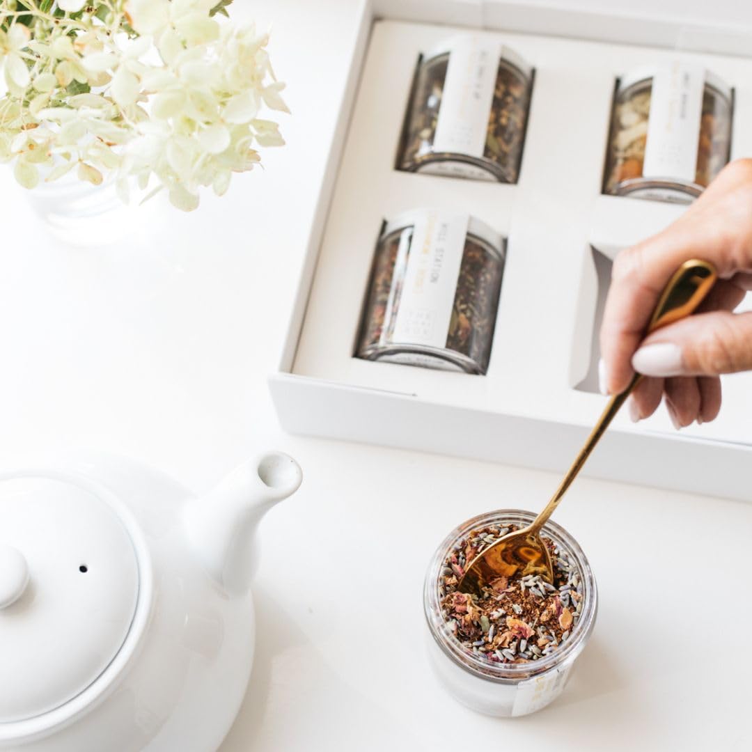 The Chai Box Loose-Leaf Tea Gift Set - Assorted Tea Sampler with Premium Spices - 10 oz - Pack of 4