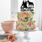 keonsatrz Horse Wedding Cake Topper, Farmer & Cowboy/Cowgirl Theme, Acrylic, 5.9W x 6.7H, Earth Tones
