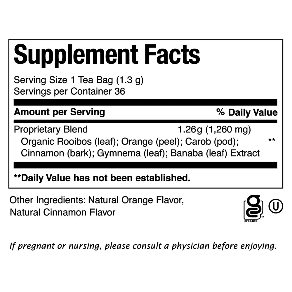 The Republic of Tea Flavorful Weight Control Herbal Tea, Caffeine-Free, 36 Tea Bags