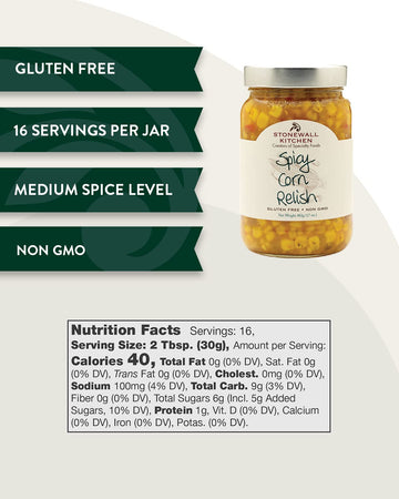 Stonewall Kitchen Spicy Corn Relish, 16 Ounces (Pack Of 2)