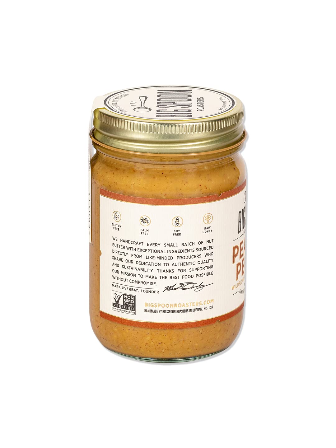 Big Spoon Roasters Peanut Pecan Butter with Honey & Sea Salt, 2 x 13 Ounces, Low Sugar, Creamy, Palm Free, Keto Friendly