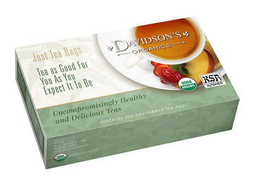 Davidsons Organics White Peach Tea Bags, 100 Count, Unwrapped, Model 174