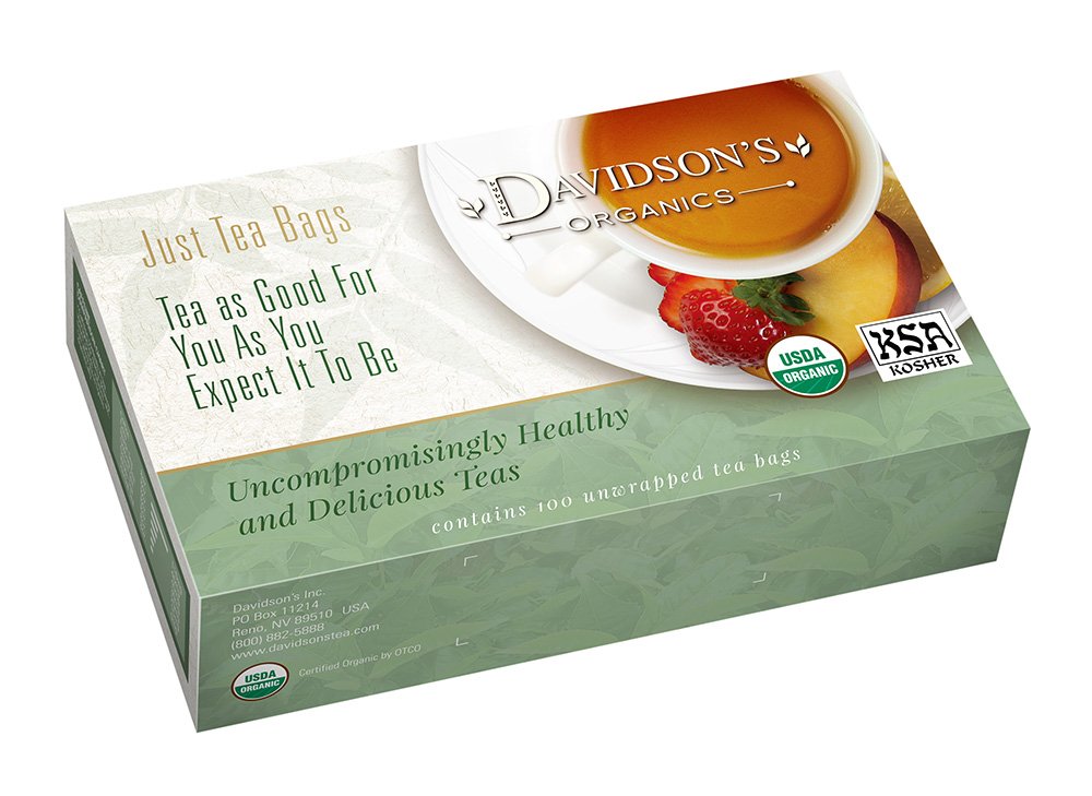 Davidsons Organics  Decaffeinated Spiced Raspberry  100-count Unwrapped Tea Bags