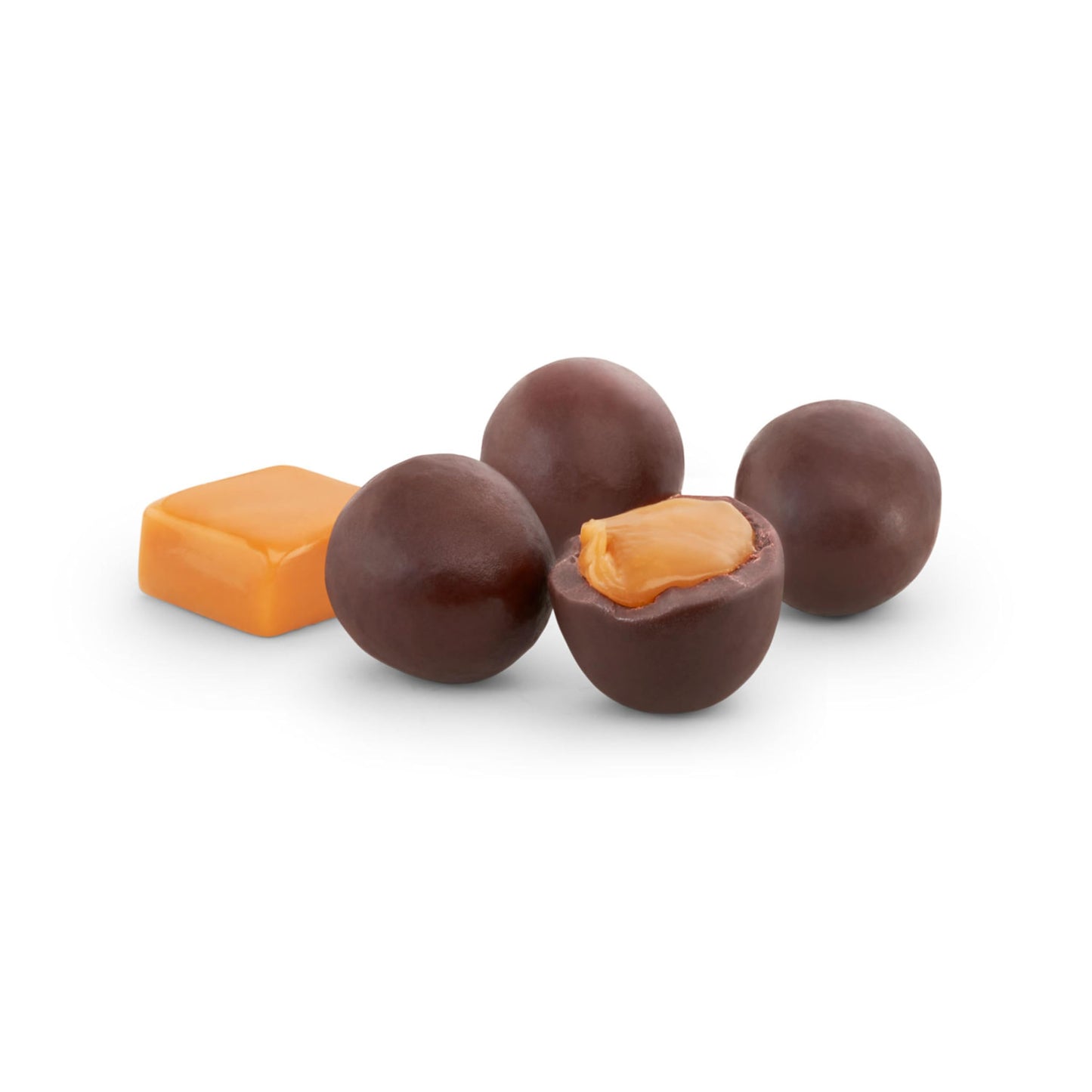 Lilys Dark Chocolate Style No Sugar Added, Covered Caramels Bag, 3.5 Oz