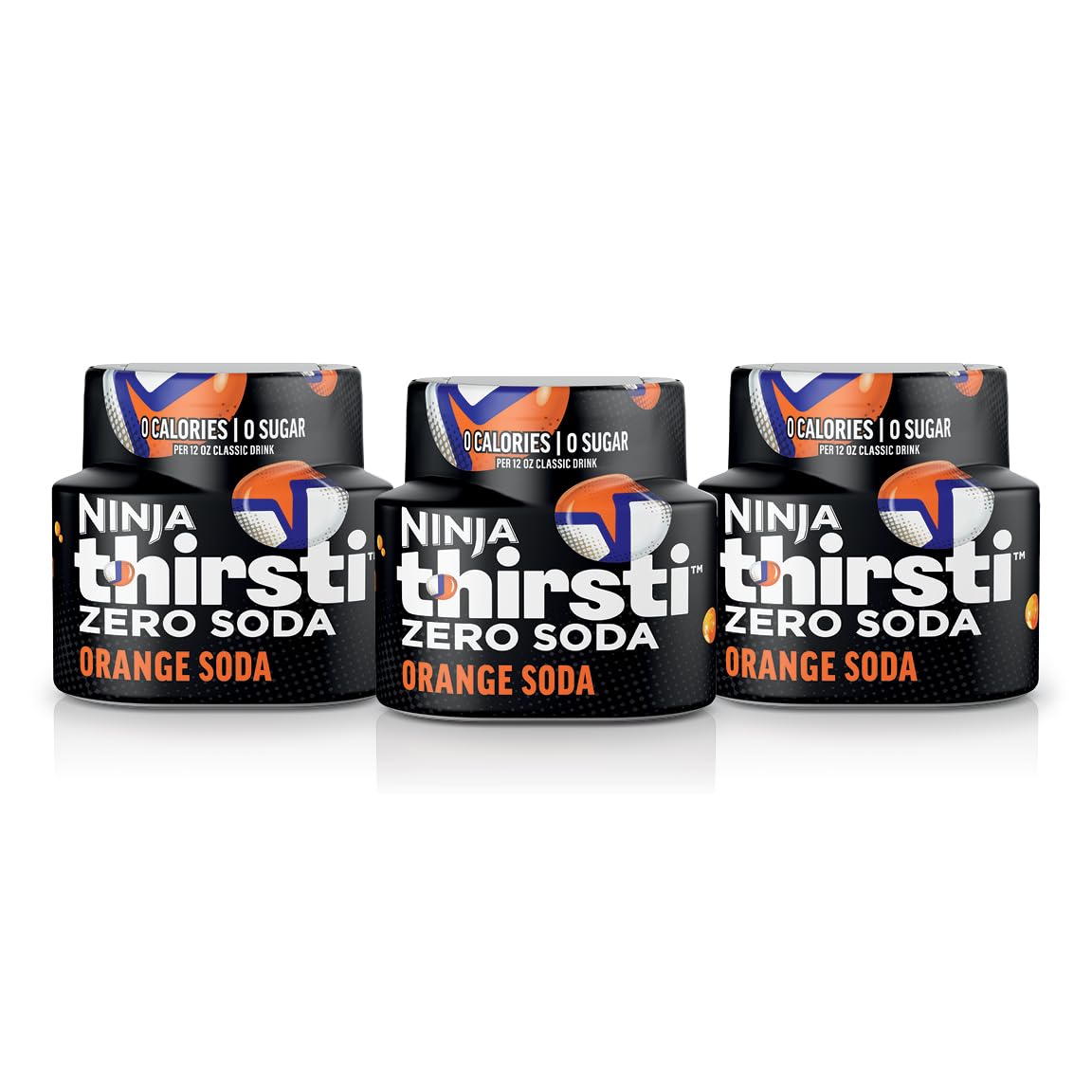 Ninja Thirsti Flavored Water Drops, ZERO SODA Orange Soda, Classic Soda Flavors, Sparkling or Still, Zero Calories, Zero Sugar, 
