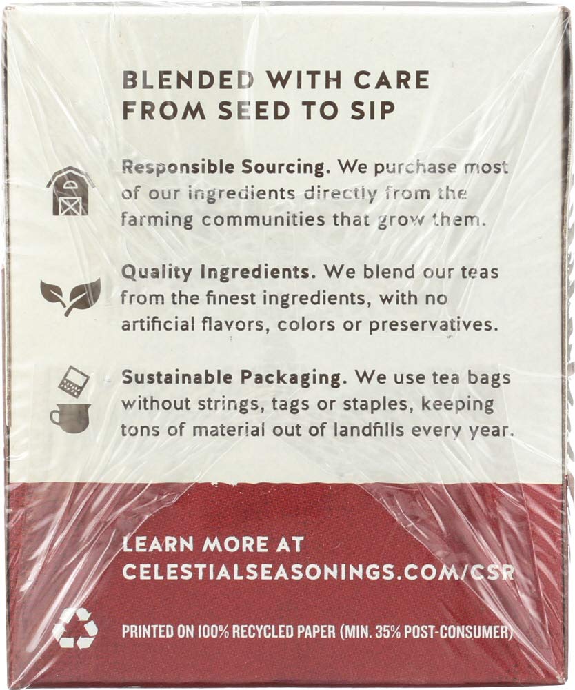 Celestial Seasonings Herb Tea, Cranberry Apple Zinger, 20 Bags (Pack Of 48)