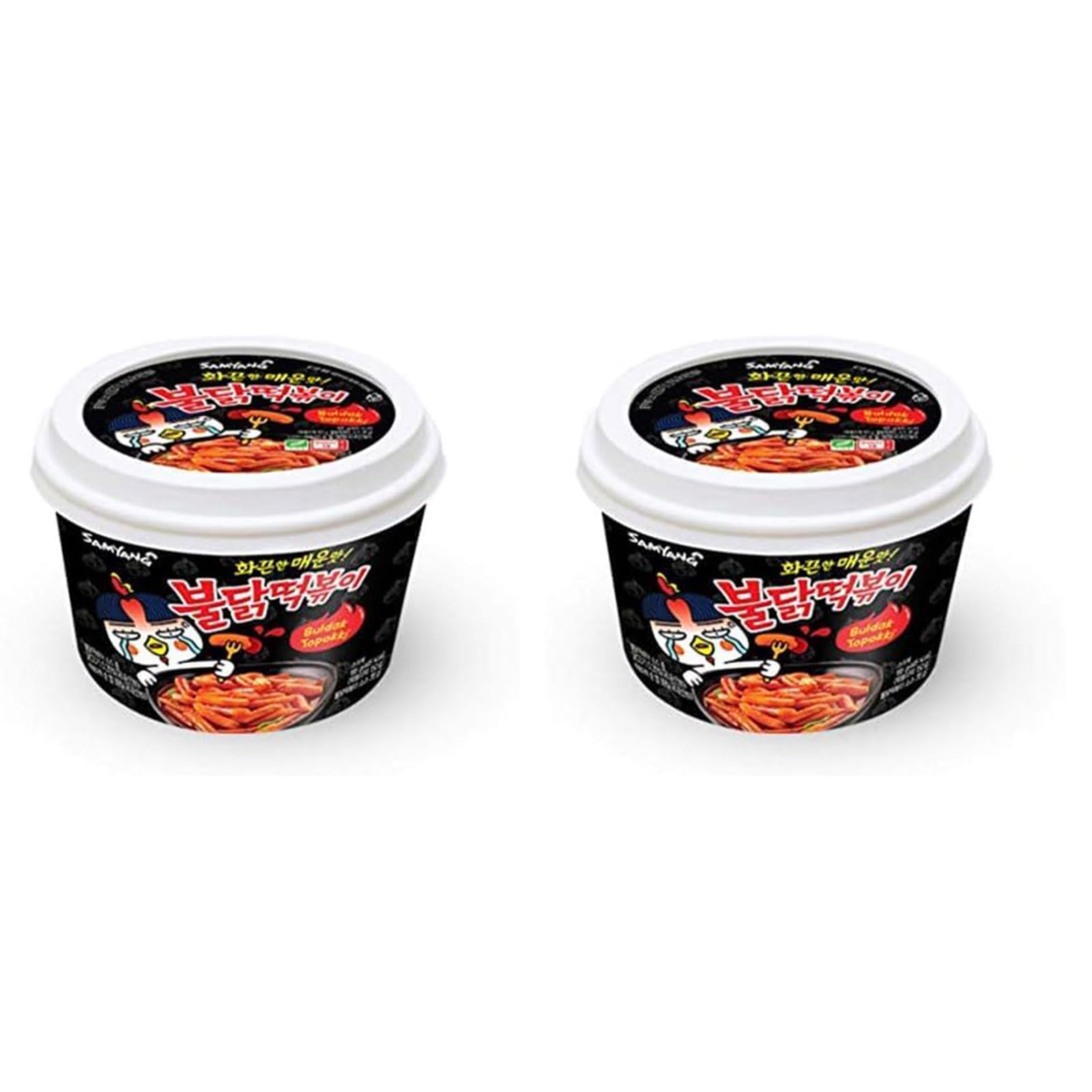 Samyang Hot Chicken Tteokbokki Buldak Rice Bowl Noodles 185g (Pack of 2)