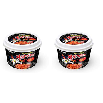 Samyang Hot Chicken Tteokbokki Buldak Rice Bowl Noodles 185g (Pack of 2)