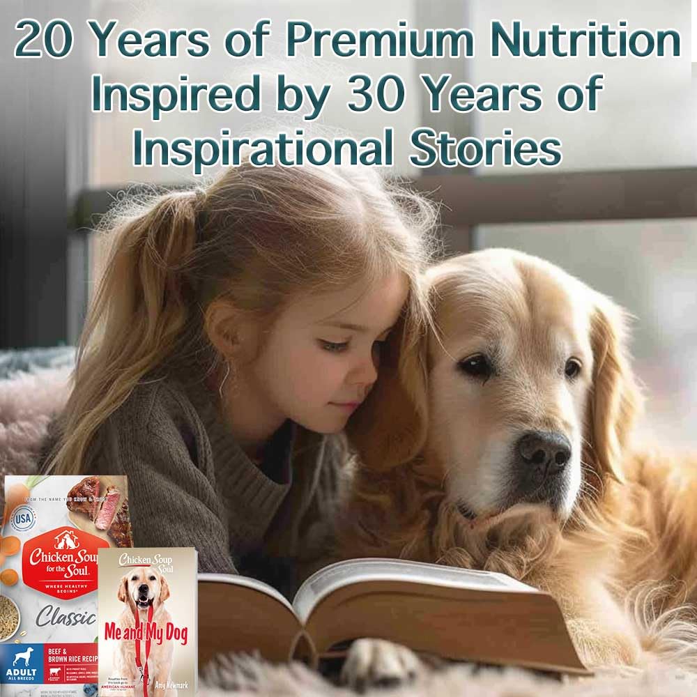 Chicken Soup For The Soul All Natural Enhanced Mature-Themed Dry Dog Food, Real Meat First Ingredient, No By-Products, Supports Gut & Immune Health, Beef & Brown Rice, 4.5Lb