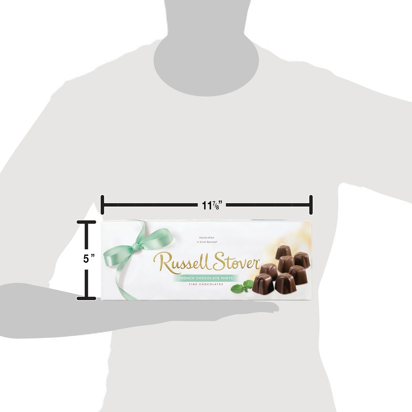 Russell Stover French Chocolate Mints Box 10 Ounce Russell Stover Candy, French Mint Chocolate Candy Box; Melt in Your Mouth Fre