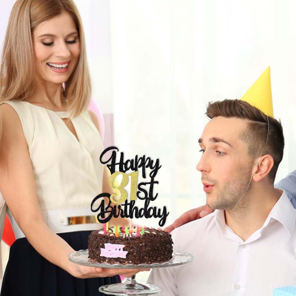 31St Happy Birthday Cake Topper Happy Birthday Cake Decoration 31St Birthday Party Decoration Gift Plugin