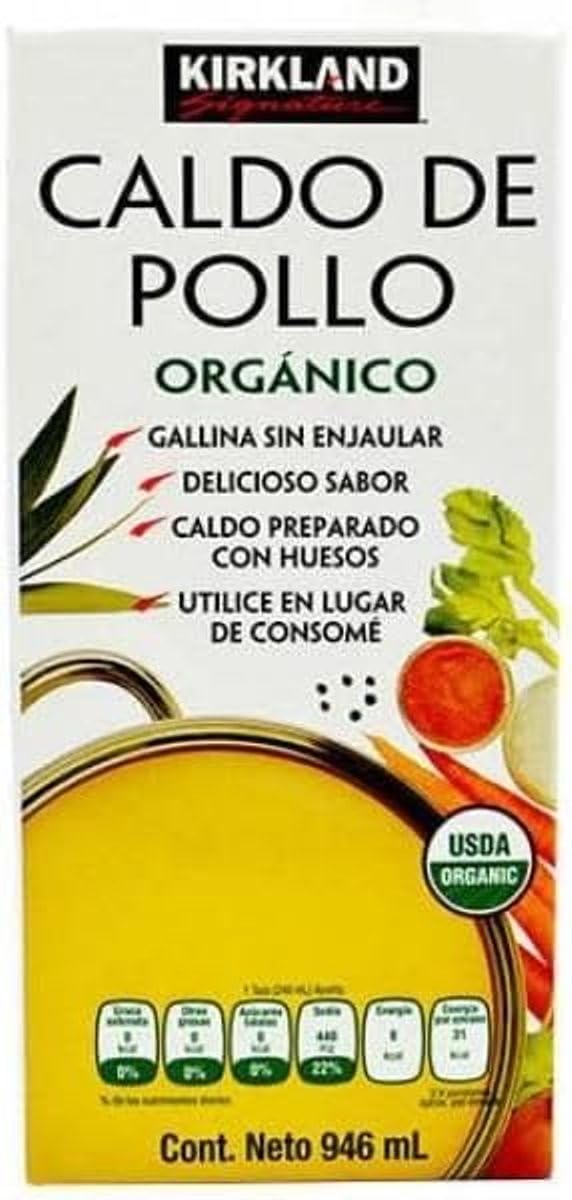 Kirkland Signature Organic Gluten-Free Chicken Stock Reasealable Cartons: 6-Count (32 Fl Oz.)