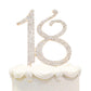 Hatcher lee Cake Topper - Bling Crystal Happy 18th Birthday Decoration, Gold, Metal, Model HCL-011