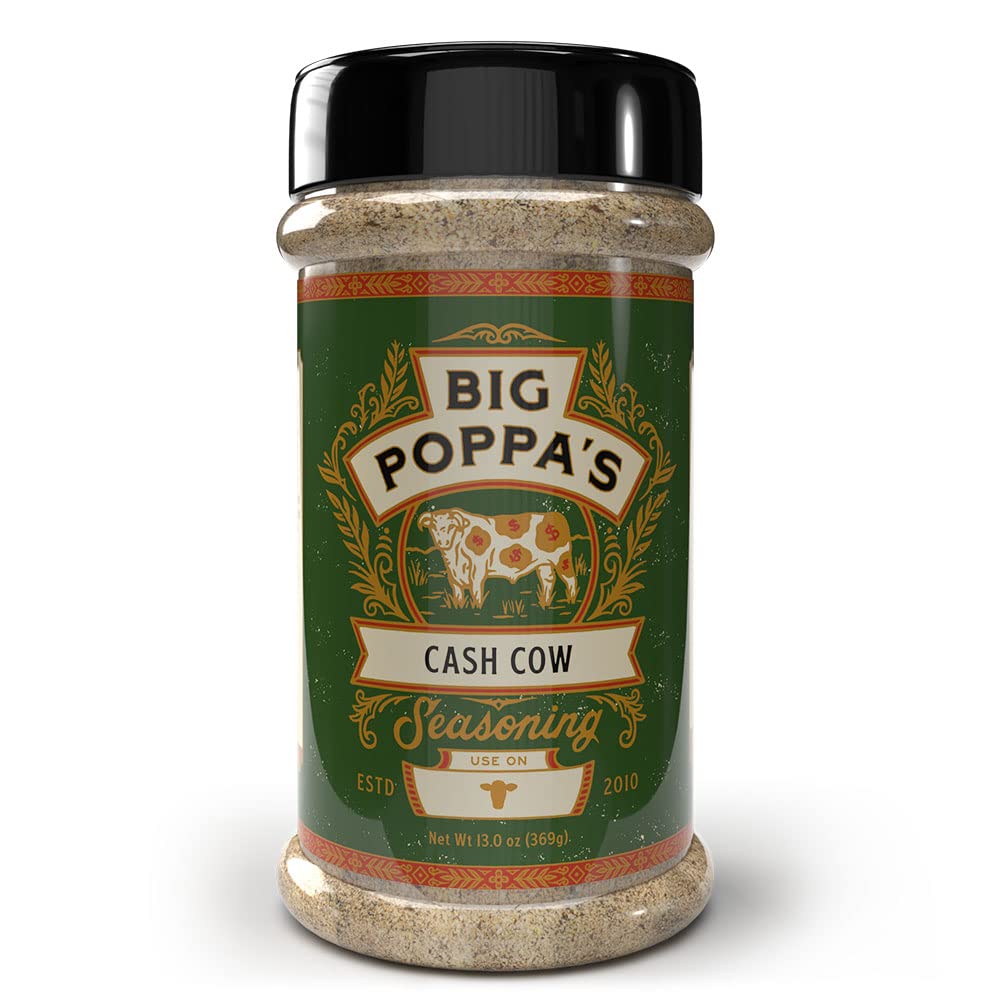 Big Poppa's Cash Cow Seasoning - Unleash Flavor of Your Beef Recipes - Mouth-Watering Meat Rub - Use it for Beef Tenderloin, Bee