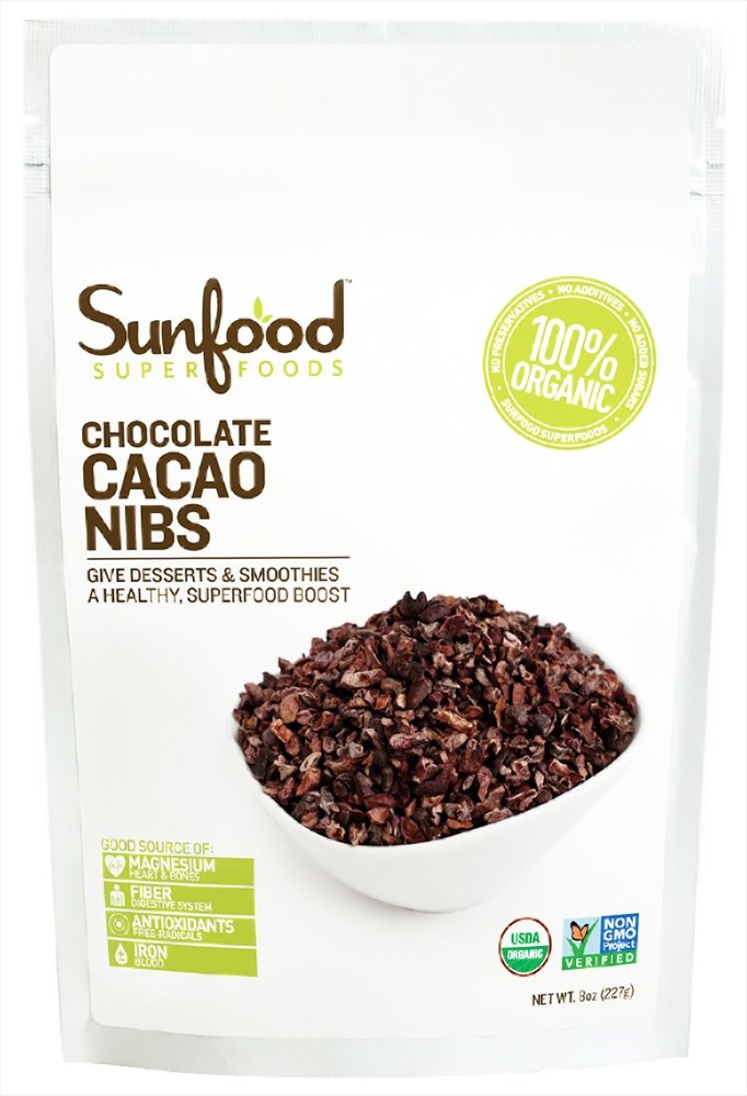Sunfood Superfoods - Chocolate Cacao Nibs - 8 Oz.