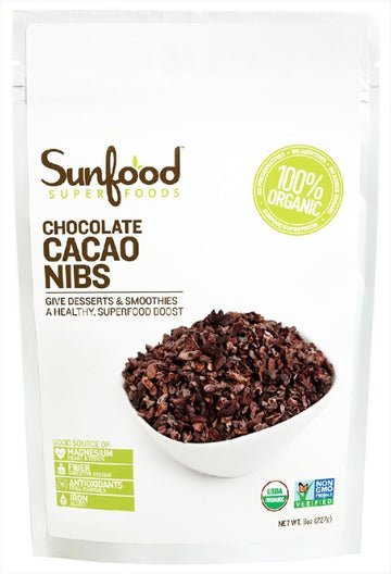 Sunfood Superfoods - Chocolate Cacao Nibs - 8 Oz.