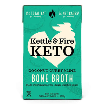 Kettle & Fire Coconut Curry Chicken Bone Broth 16.9 Oz