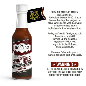 Adoboloco Hot Sauce Hamajang - Very Hot Smoked Ghost Pepper Chili Sauce - 5 Fl Oz