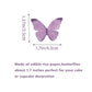 50Pcs Edible Purple Butterfly Cupcake Toppers Edible Wafer Paper Butterfly Decorations For Women Girls' Happy Birthday Cake Topp