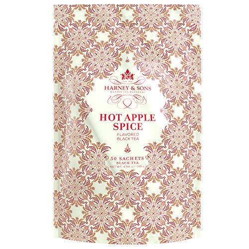 Harney & Sons Hot Tea Sachets, Apple Spice, 50 Count, Model 20-0541