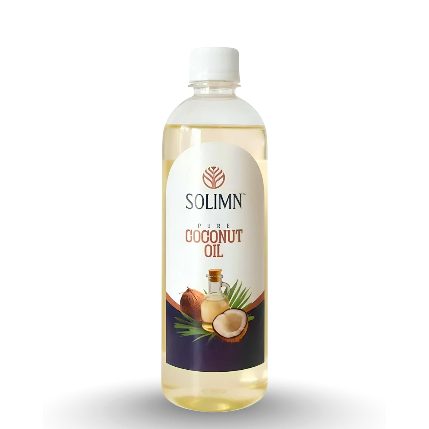 Solimn High Grade Pure Coconut Oil 500Ml | 100% Pure, Unrefined & Chemical-Free | Ideal For Cooking, Skin Care, Baby Massage & O