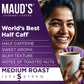 MAUDS Instant Half Caff Coffee, Medium Roast, 26 Count Single Serve Travel Packs, 100% Arabica Coffee
