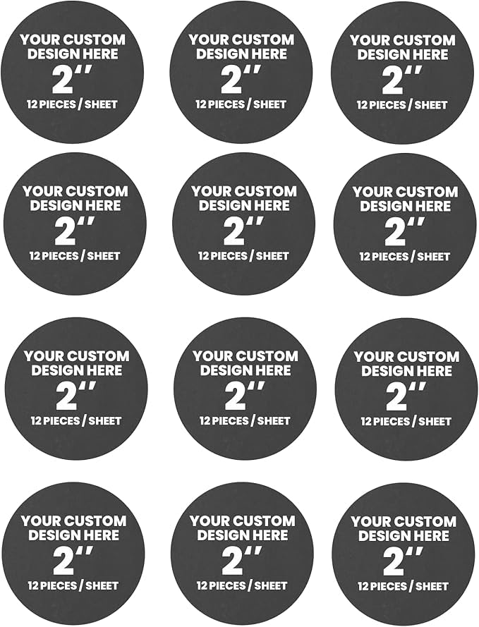 EPOC-PRINT Custom Edible Image Toppers - 2 Cupcake Frosting Sheets - Multi Color (12 Pieces/Sheet)