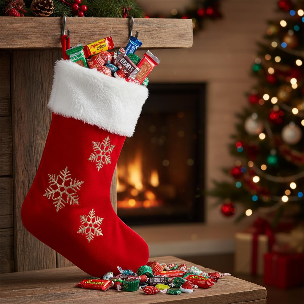 Assorted Christmas Chocolate Variety Pack - 5lb Bulk Christmas Candy Individually Wrapped for Stocking Stuffers  Party Favors  Secret Santa  Gift Bags and Holiday  - Assorted Holiday Candy Bulk Mix - 5 Pounds