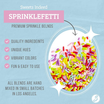 Sweets Indeed Sprinkles, Natural Rainbow Edible Sprinkle Mix, Perfect For Cake Decorations, Baking, Ice Cream, Cookies, Cupcake
